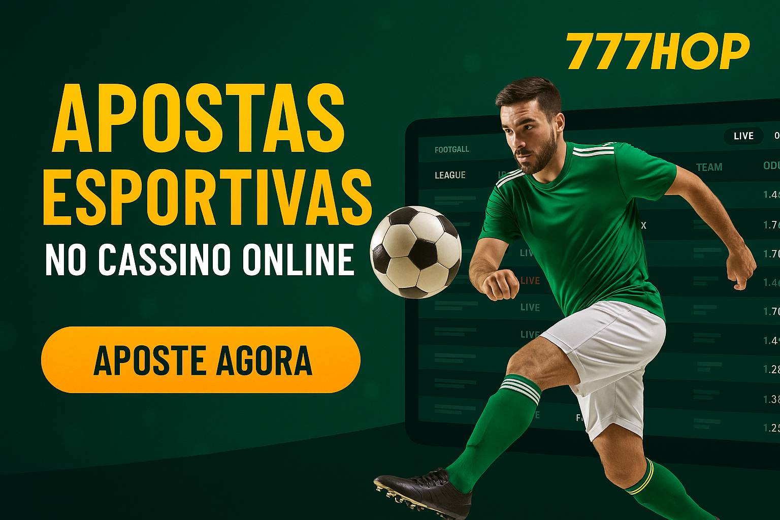 Aposte em apostas esportivas no cassino online 777HOP