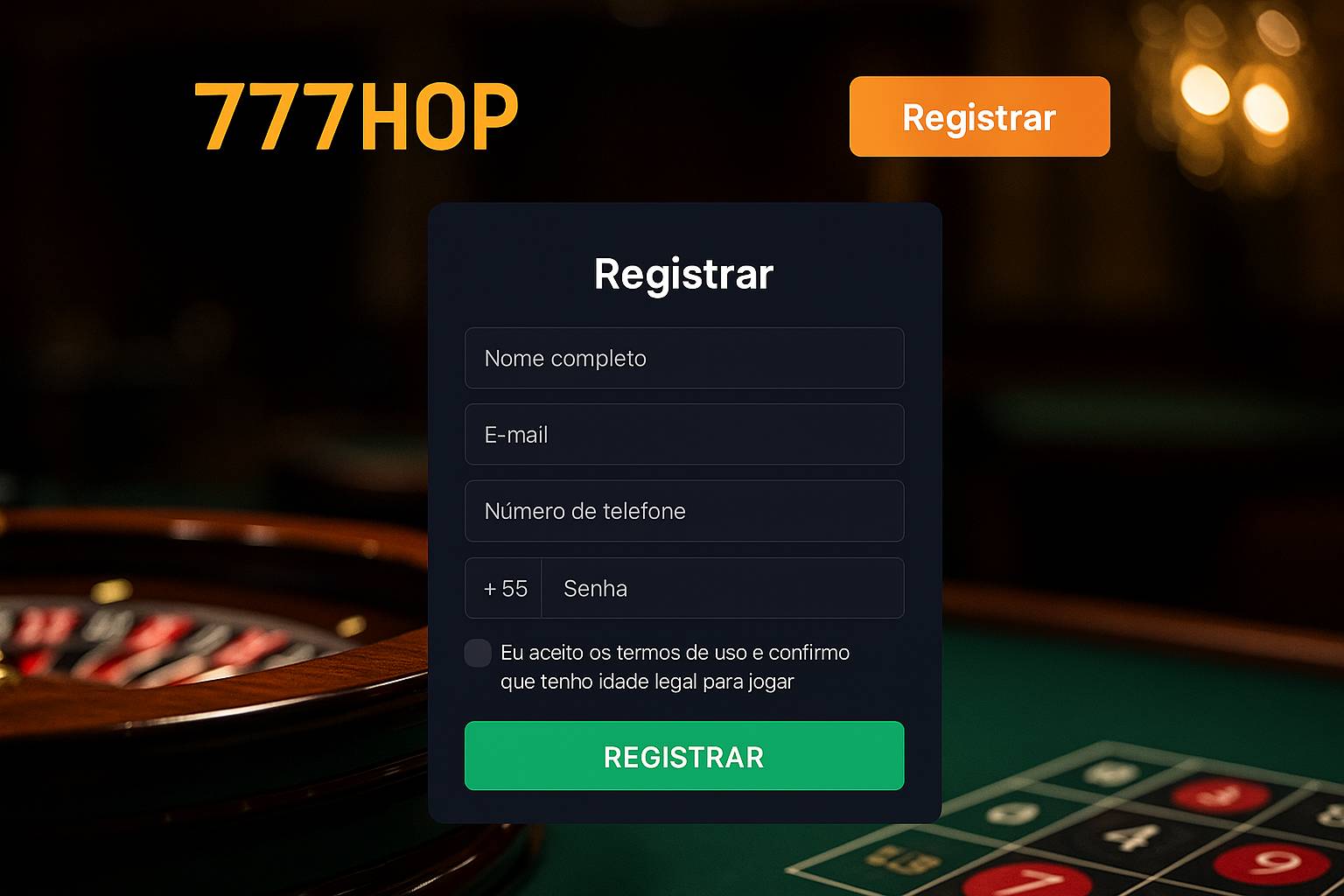 Não Perca tempo, o rRgistro na site 777HOP